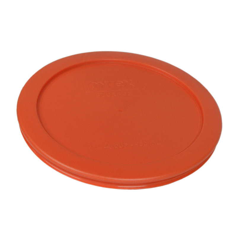 Pyrex (4) bols en verre de 4 tasses et (4) couvercles de 4 tasses, Orange citrouille