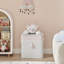 Rangement pour jouets pliable rose / crème pliable tissé pour enfants avec doublure et poignées - Sleepy Teddy Bear