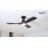 42 Inch Walnut 3 Blade Flush Mount Low Profile Ceiling Fan with Lights and Remote, Dimmable Indoor Outdoor Fan with Remote APP Control Quiet DC Motor Timer-1705845750-1705845747-1705845744