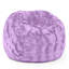 Fauteuil à billes mauve en fausse fourrure, housse amovible lavable à la machine, siège décontracté pour chambre d'enfant