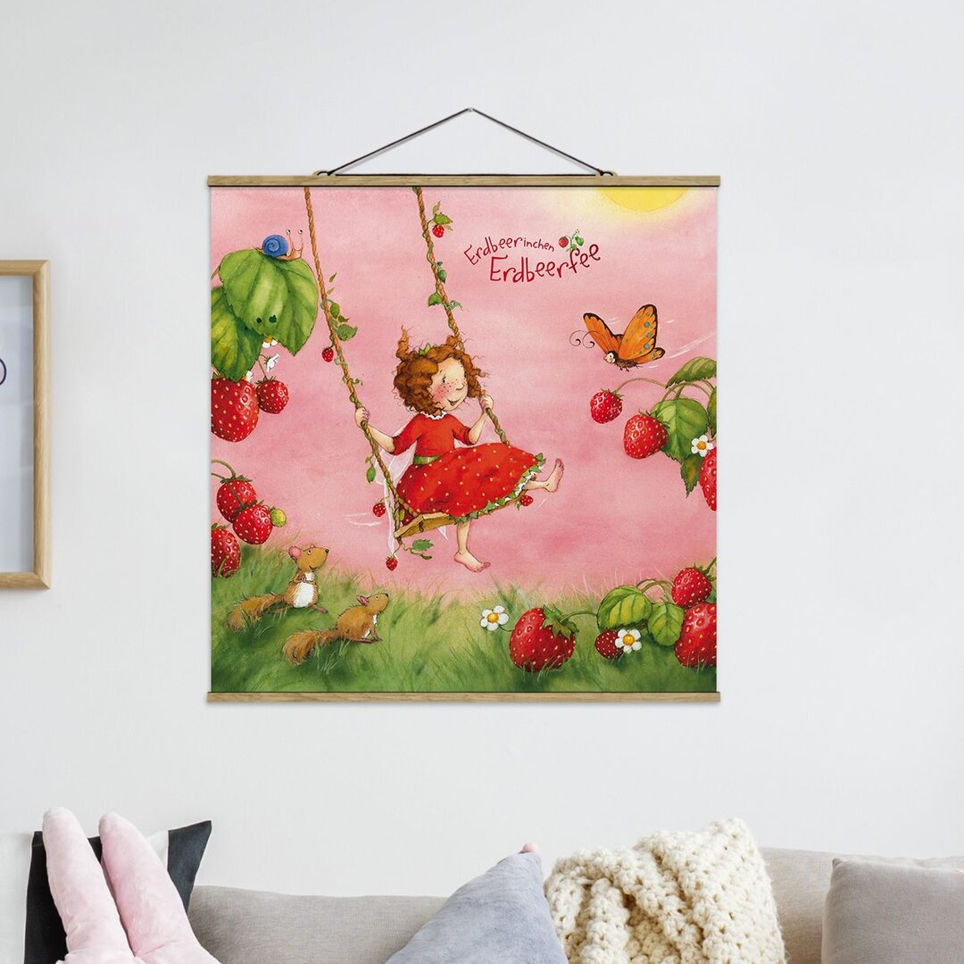 Stoffbild Strawberry Fairy Tree Swing