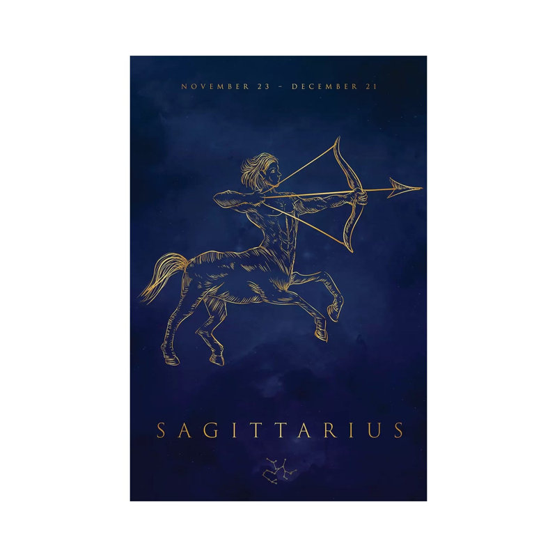 Sagittarius by Cornel Vlad - Wrapped Canvas Gallery-Wrapped Canvas Giclée, 20.32 cm H x 30.48 cm W