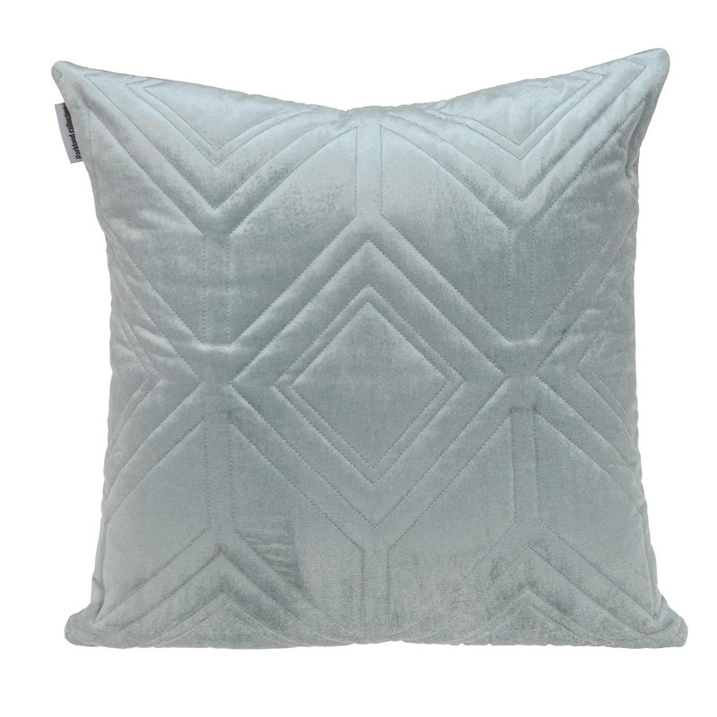 Reta Transitional Quilted Gray Throw Pillow, Gray
