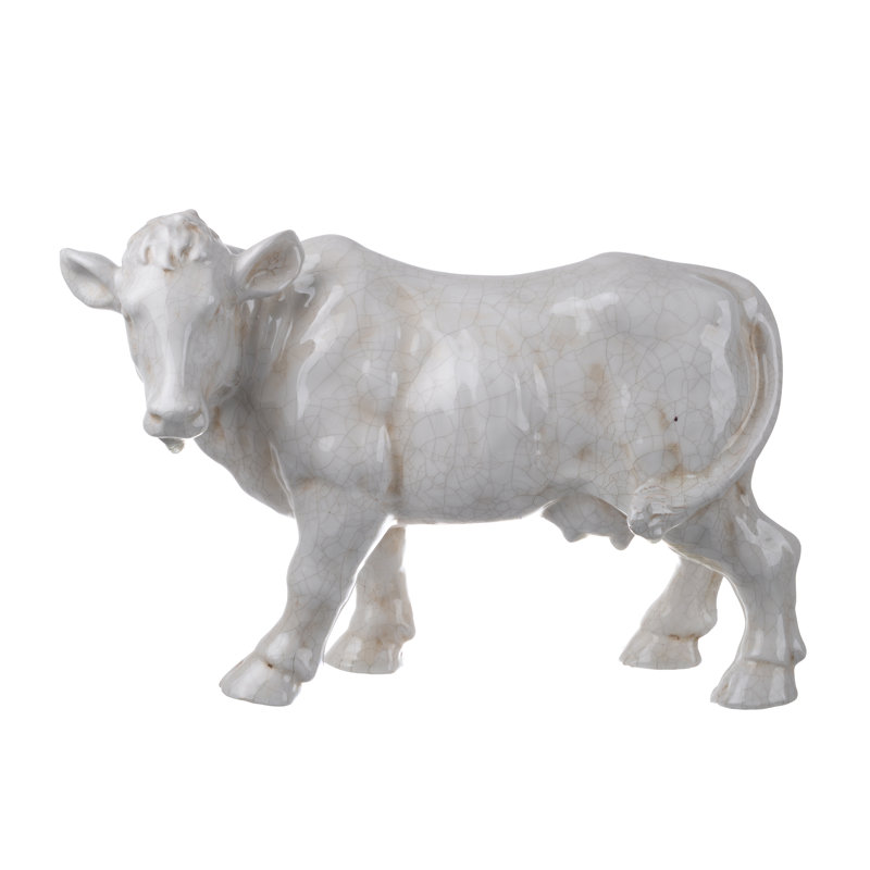 Figurine de vache en céramique