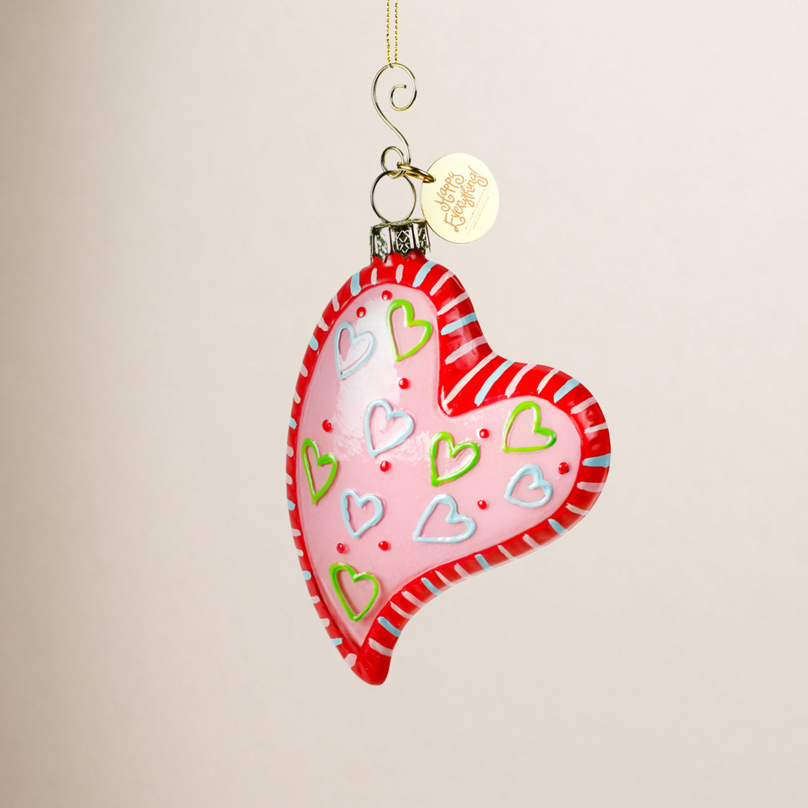 0.8'' Glass Hanging Figurine Ornament