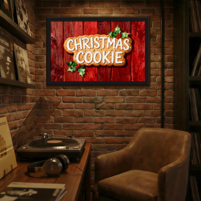 Plaque de Noël avec houx