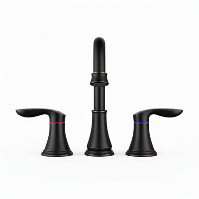 Robinet de salle de bain espacé High-Arc avec ensemble de drain (ensemble de 2)