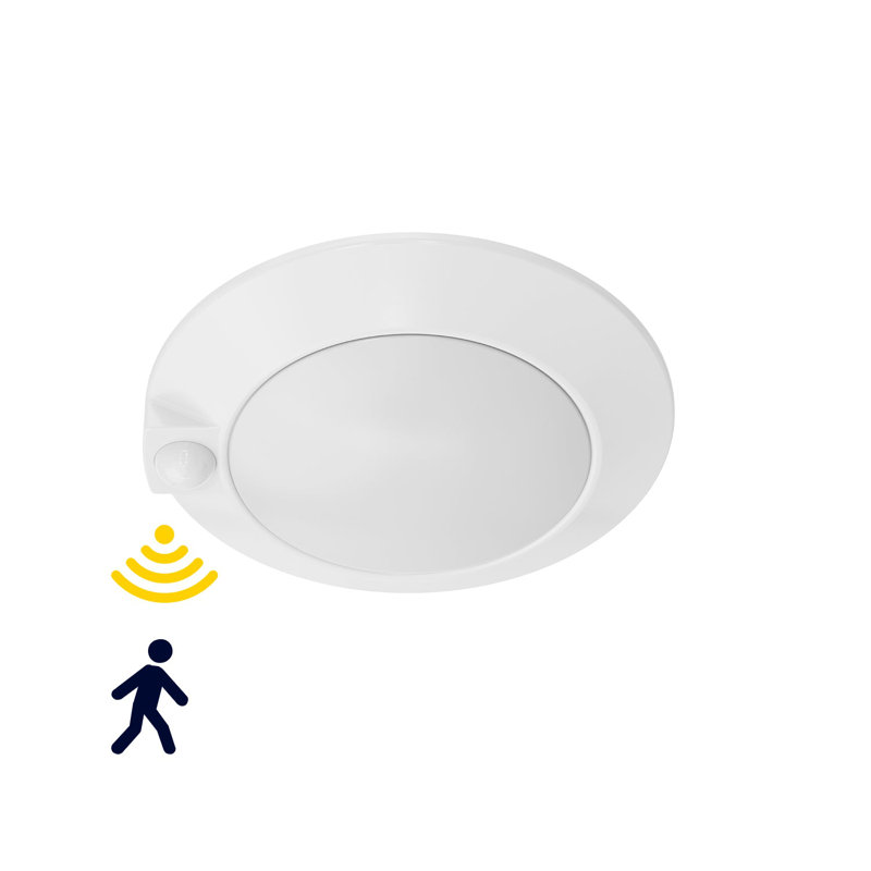 Jajin 6 Inch Dimmable LED Flush Mount Disk Light with Motion Sensor for Bedroom,Garage, 1.22" H x 6.81" W x 6.81" D
