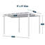 Pergola en aluminium avec finition thermolaquée et toile réglable Florence-2104910340-2130216575