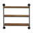 Hanfield Brown Metal 3 Shelves Wall Shelf 26" x 23" x 7"
