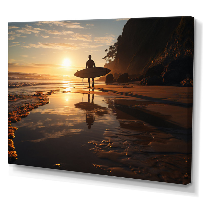 Photo de plage Surfers Paradise II - Décoration murale nautique et plage, Toile tendue, H 16 po x l 32 po x P 1 po