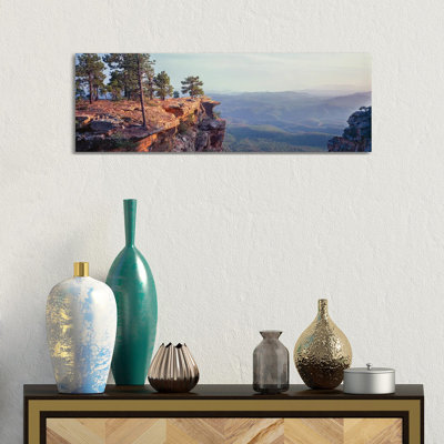 Landscape With Trees On Cliffs, General George Crook Trail, Apache Sitgreaves National Forest, Arizona, USA by Panoramic Images - Wrapped Canvas Panoramic Print