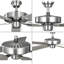 52 po Ventilateur de plafond transitionnel à moteur à courant alternatif 5 pales noir mat-21318607