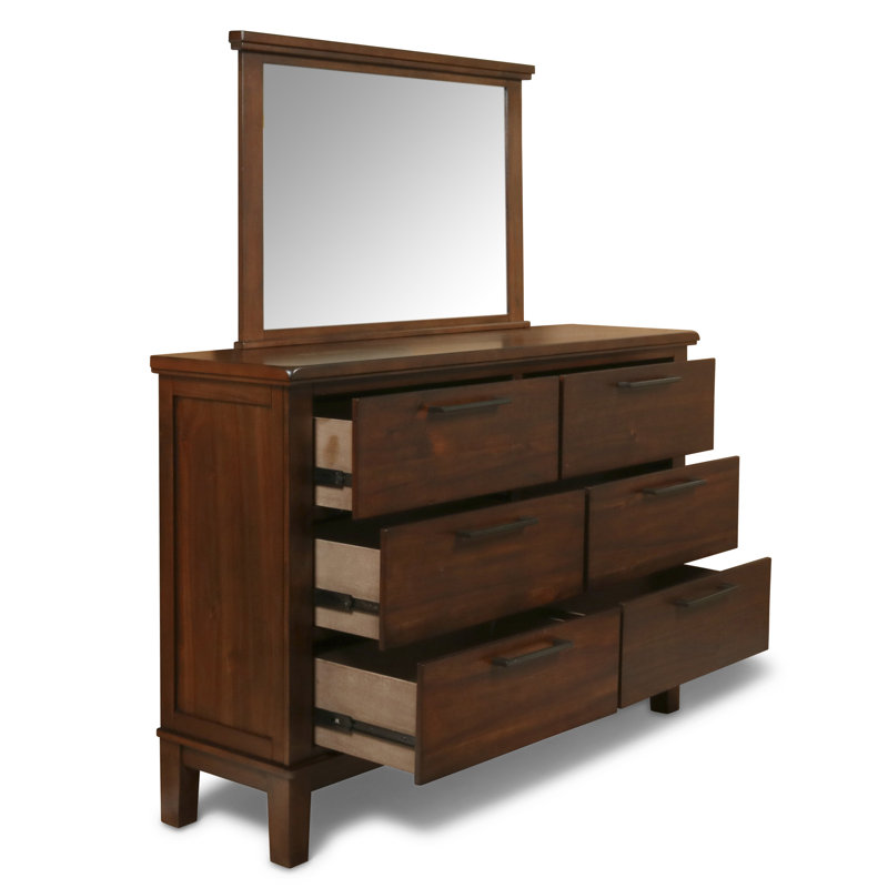 Commode double 6 tiroirs Feodora, Châtaigne