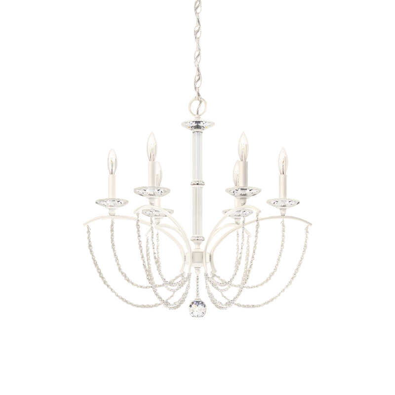Priscilla 6 - Light Chandelier, White