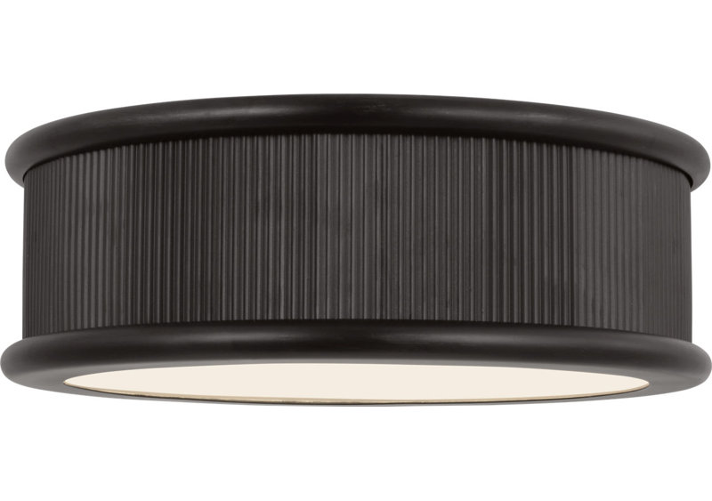 Ritz Flush Mount, 6" H x 18" W x 18" D, Aged Iron