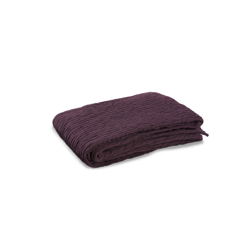 Knitted Throw Blanket, Eggplant