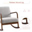 Fauteuil à bascule en lin gris de By - option de sièges confortables pour le salon
