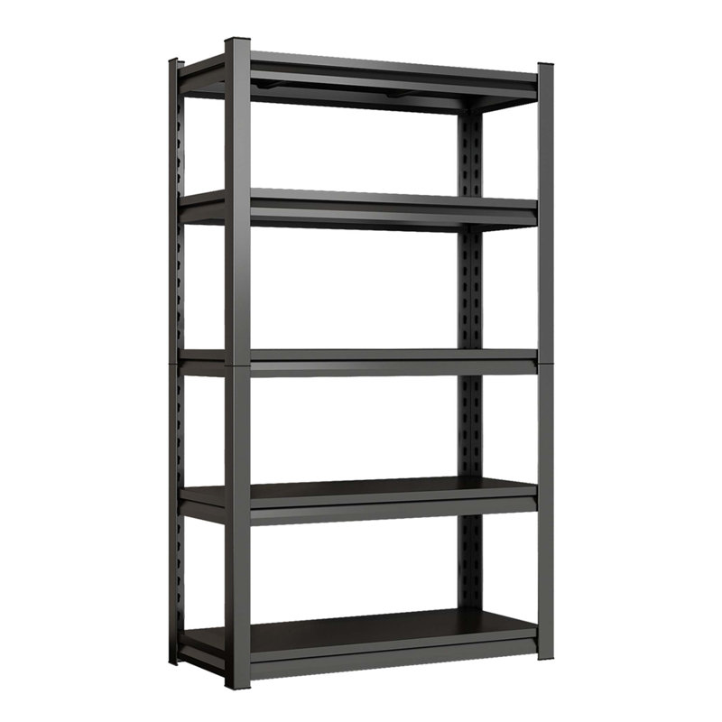 Étagère de rangement en métal à 5 niveaux, support utilitaire industriel, hauteur réglable, durable et polyvalente pour divers espaces, assemblage facile