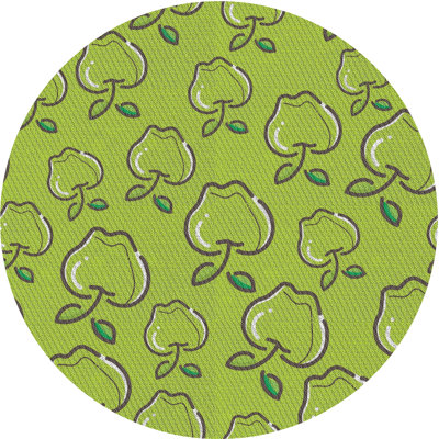 Tapis vert/noir à motifs