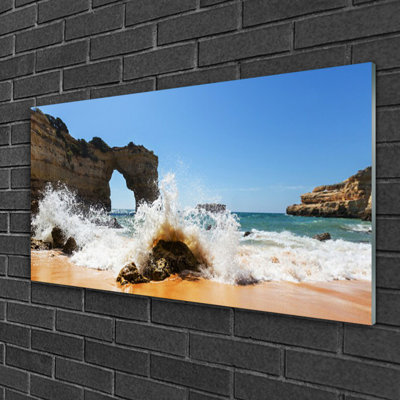 Landscape Beach Sea - No Frame Print on Glass