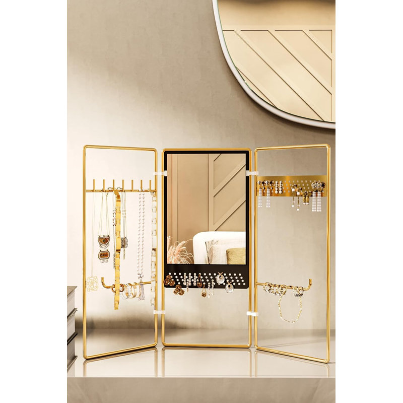 Support à bijoux en or - pliable 3 pièces