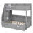 Full Over Twin Bunk Bed With Built-In Storage Staircase, Trundle Bed, Storage Compartments, LED & USB Connectivity-998261334