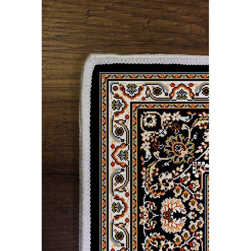 Premium Hall Carpet, 2.6 x 4.9 Feet, 100% Polyester, 650 gr/m² | Antibacterial, Non-Slip PVC Dot Underside, 0.3 in Pile Height | Machine Washable, 3D Digital Print, Durable & Stylish for Home Décor
