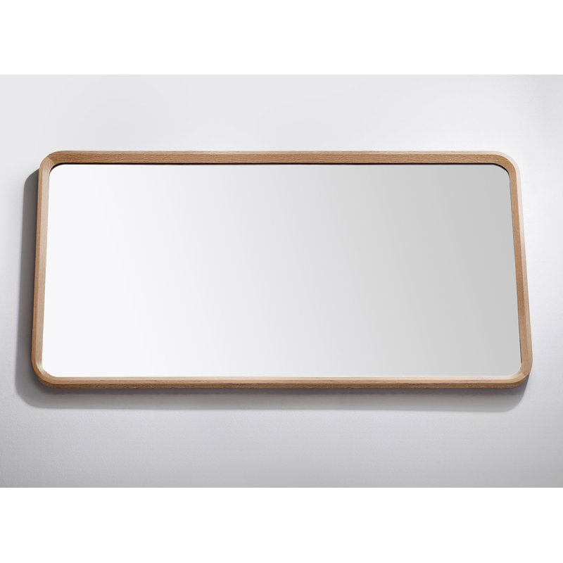 Vela Mirror, 29.5" x 55", Whitewash Oak