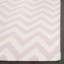 Tapis ivoire / rose en laine et coton à tissage plat Bogner-1576942126