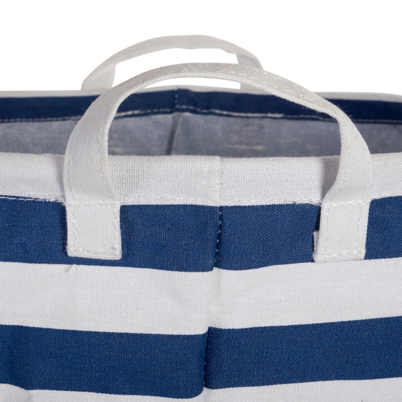 Fabric Laundry Hamper with Handles, Blue