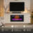 36" Electric Fireplace with 12 Color Flame - Recessed/Wall Mount, Remote Control-1293810178