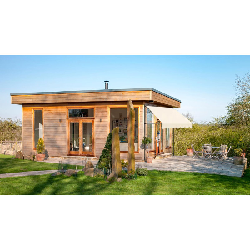 Dakota Fields 200cm W x 150cm D Polyester Cover Retractable Patio Awning, Beige