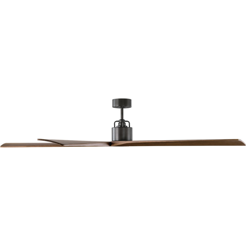 Aspen, Aged Pewter with Dark Walnut Blades, 70" Wide