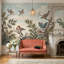 Décoration murale amovible de papier peint rétro avec motif floral rétro-1705160004-1705160006