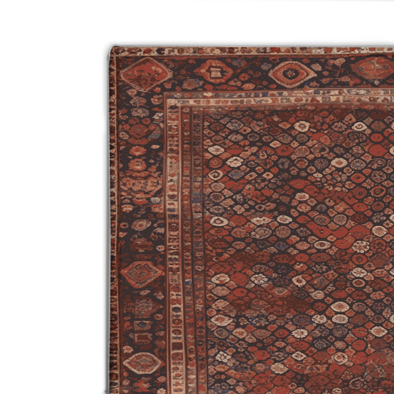 Tapis d'intérieur et d'extérieur brun Persian, Rectangulaire 8 pi x 10 pi