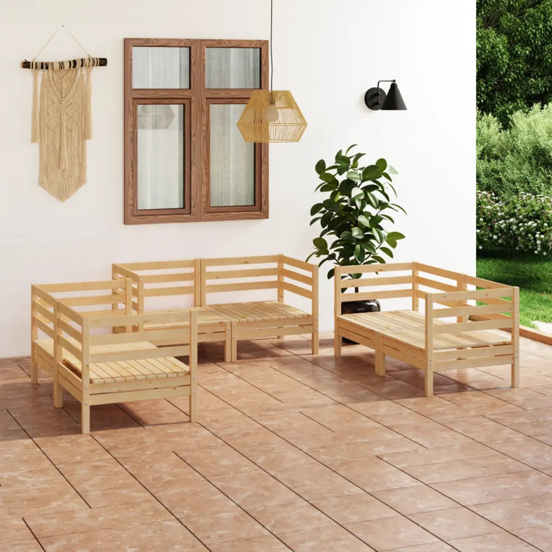 Archeveque 6 Pieces Sofa Seating Group, Natural