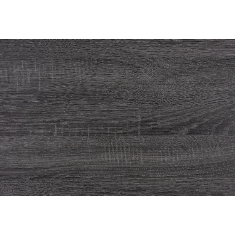 Lit-bibliothèque très grand gris et noir, accessoire de chambre à coucher de style urbain en bois massif noir foncé