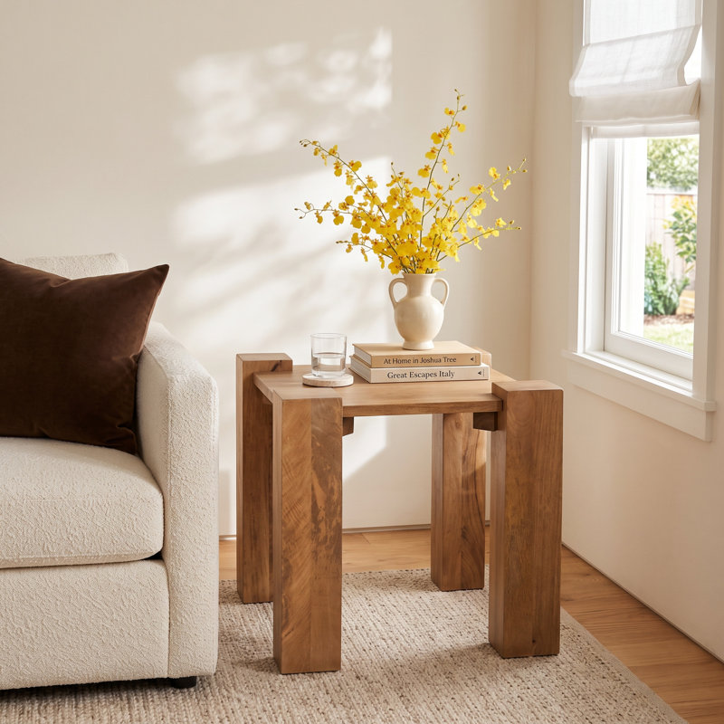 Wynda Solid Wood Top End Table