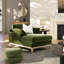 Chaise longue de style ferme moderne, vert olive