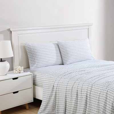 Ensemble de draps en coton percale Nautica