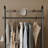Metal Walnut Rolling Coat Rack