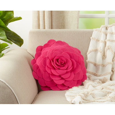 FlowerFloral Round Throw Pillow