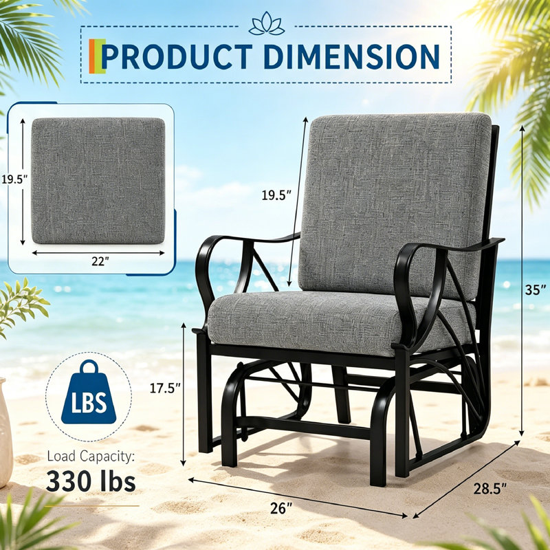 Outdoor Lounge Chair, Grey