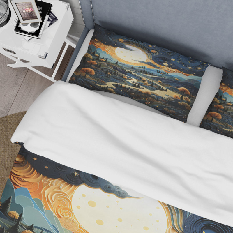 Ensemble de housse de couette en microfibre / polyester surréaliste Dreamscapes River II Bedding