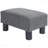 Small Linen Fabric Upholstered Ottoman Foot Rest - Cube Shape With Plastic Legs-1828195020