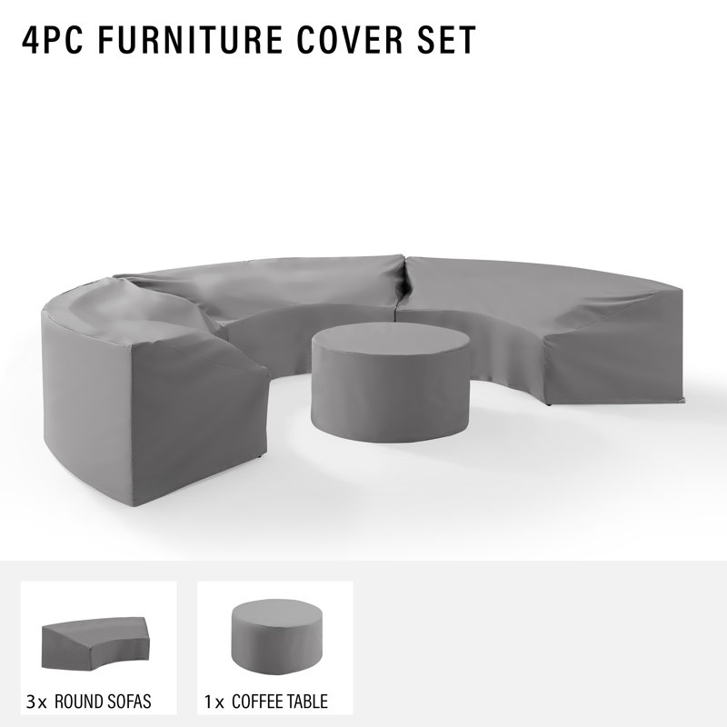 Sneed Outdoor Conversation Set Cover, Gray