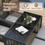 5 Pcs pe wicker patio dining set Outdoor Conversation Set With Cushions