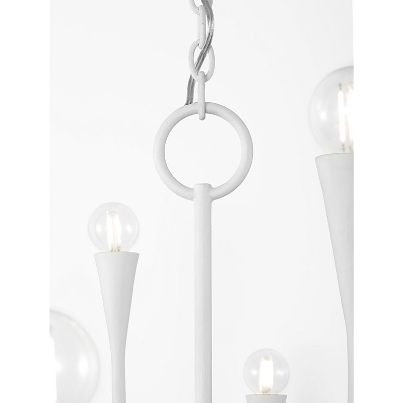 Julie Neill Chandelier, Plaster White, 12 Lights