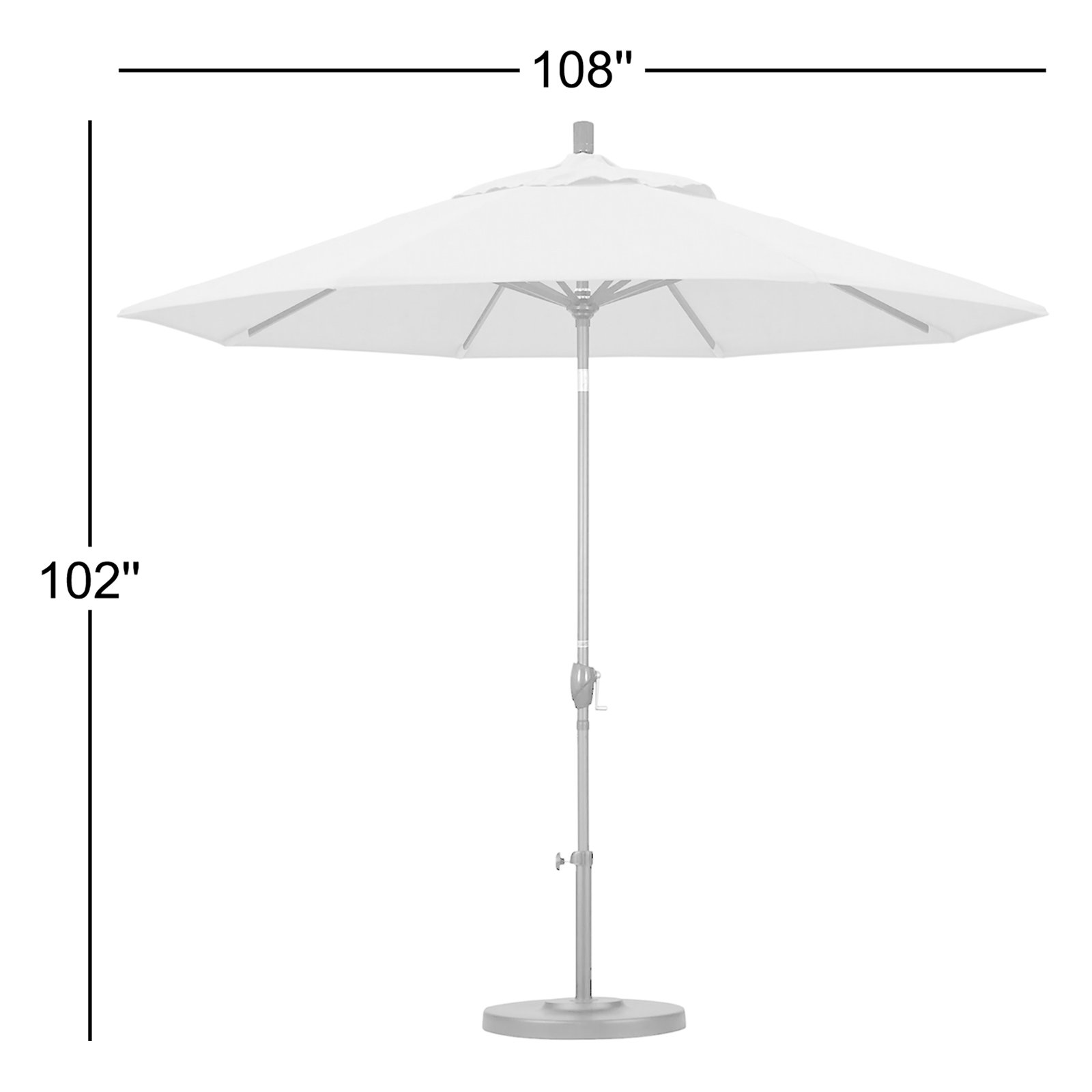 Iuka 108'' Outdoor Umbrella, Canvas Wheat Sunbrella® Canvas